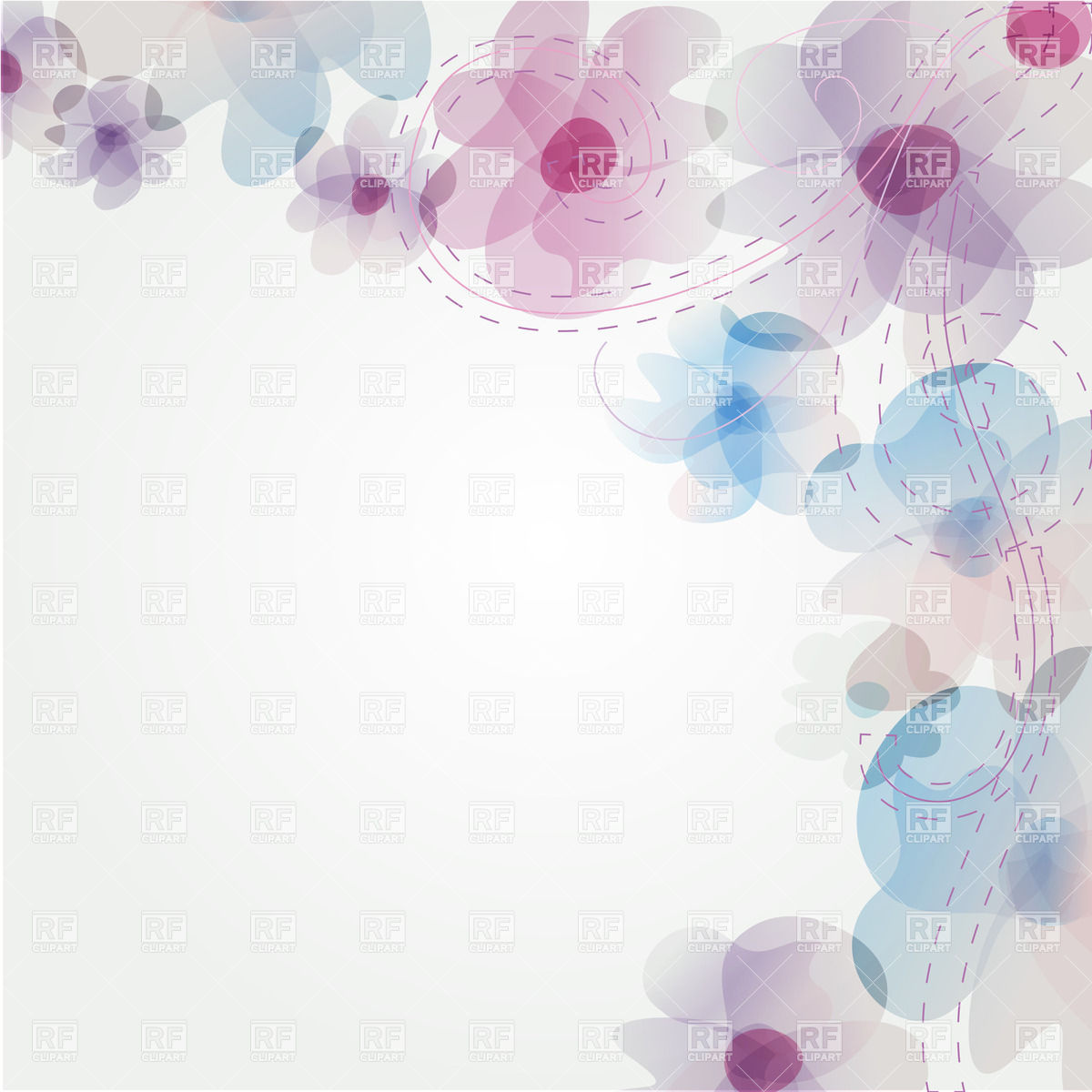 Set Of Pastel Colored Flowers In The Corner And A Lot Of Copyspace 1200x1200 Set Of Pastel Colored Flowers In The Corner And A Lot Of Copyspace