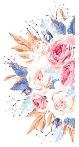 Blue And Pink Pastel Flowers Vector 260x480 Blue And Pink Pastel Flowers Vector