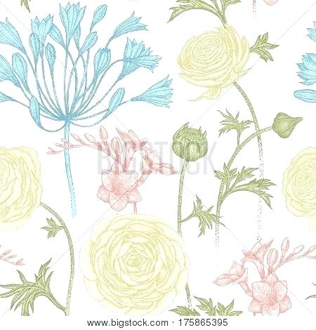 Pastel Flowers Vector 450x470 Pastel Flowers Vector