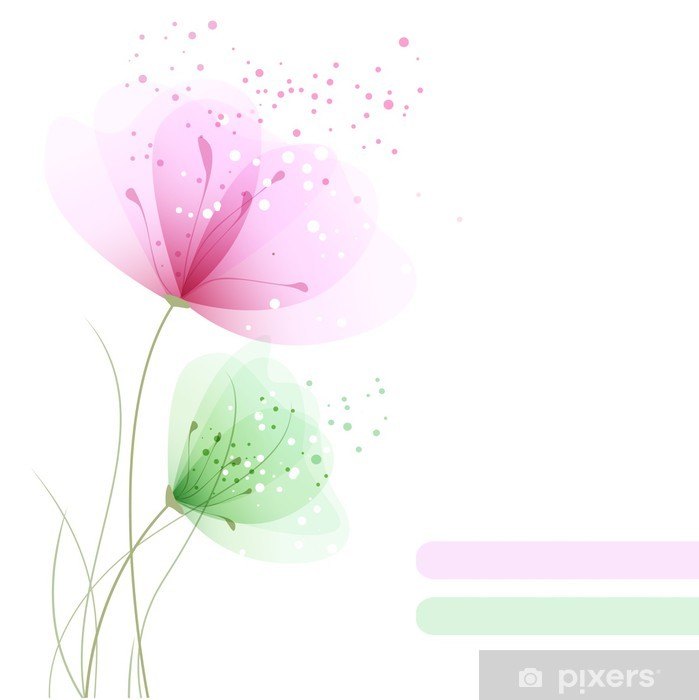 Vector Background With Pastel Flowers Poster 699x700 Vector Background With Pastel Flowers Poster