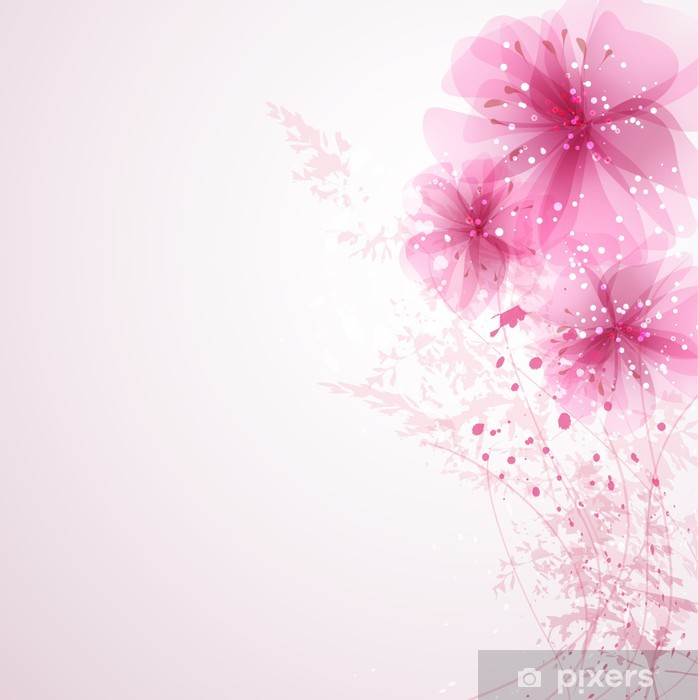 Vector Background With Pastel Flowers Sticker 698x700 Vector Background With Pastel Flowers Sticker