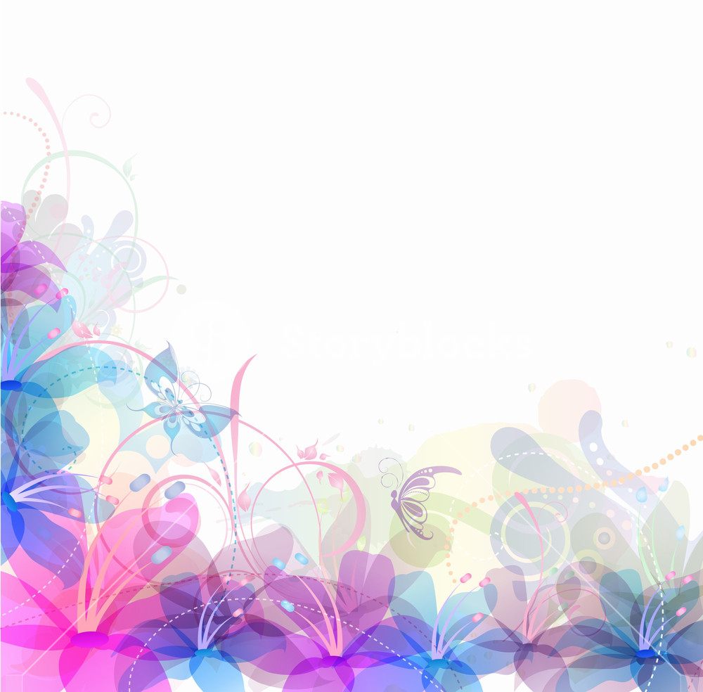 1000x984 Pastel Floral Vector Illustration Royalty Free Stock Image