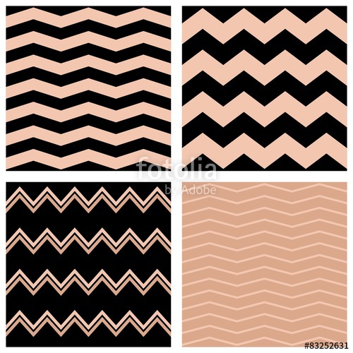 500x500 Tile Pastel Vector Pattern Set Zig Zag Stripes Background Stock