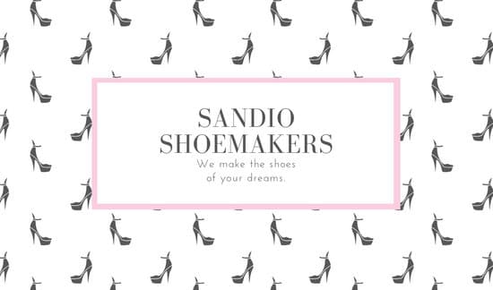 550x324 White With Pastel Shoes Vector Pattern Beauty Business Card