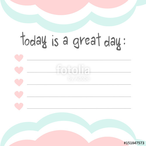 500x500 Cute Lovely Pastel Vector Design Notebook Memo Template Stock
