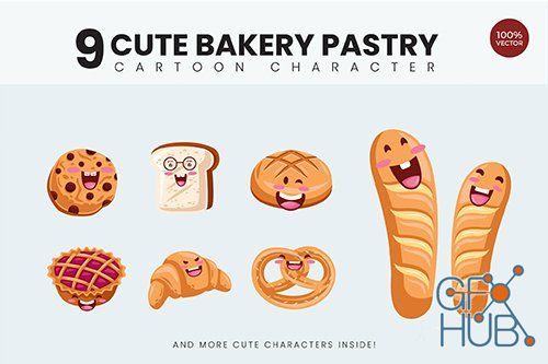 500x333 Cute Bakery Pastry Vector Illustration
