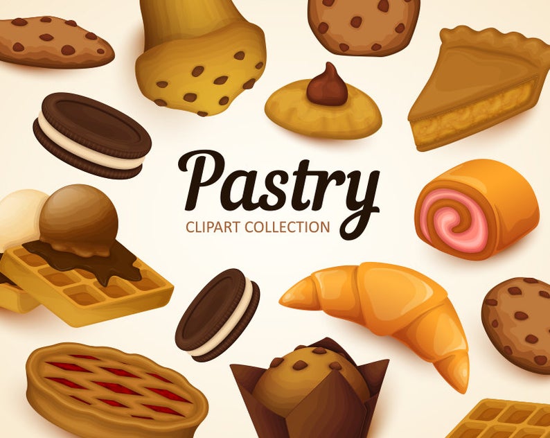 794x632 Bakery Clipart Pastry Clip Art Collection Vector Art Etsy