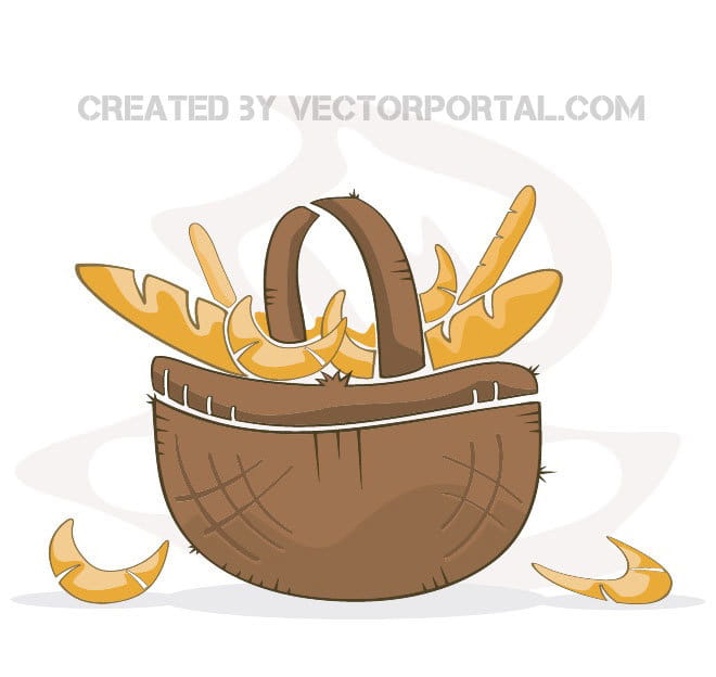 660x624 Basket With Pastry Vector Free Graphics Uihere