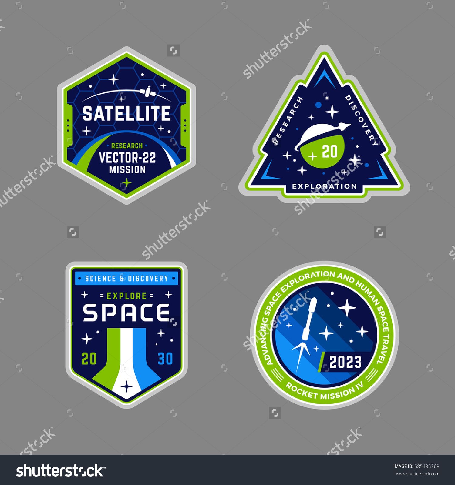 1500x1600 Mission Patch Vector Graphics And Emblems Set