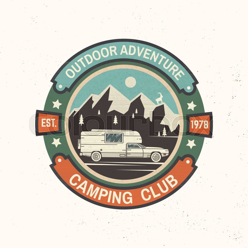 800x800 Camping Club Patch Vector Stock Vector Colourbox