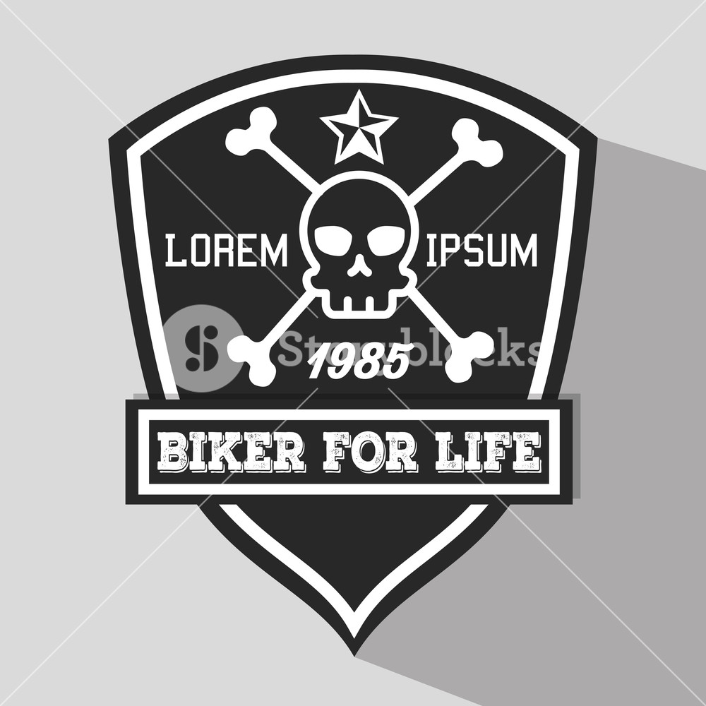 1000x1000 Biker Culture Biker For Life Badge And Patch Vector Illustration