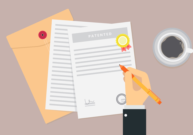 632x443 Patent Letter With Hand Writing Free Vector Download Cannypic