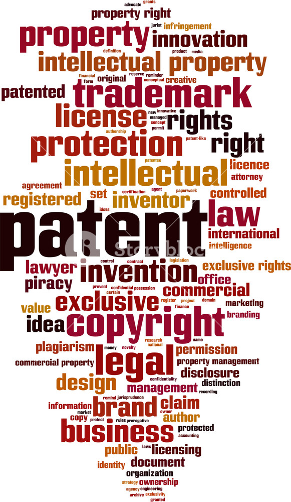 581x1000 Patent Word Cloud Concept Vector Illustration Royalty Free Stock