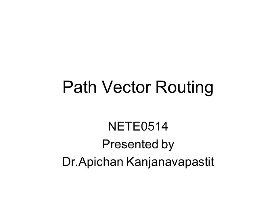 960x720 Path Vector Routing Presented
