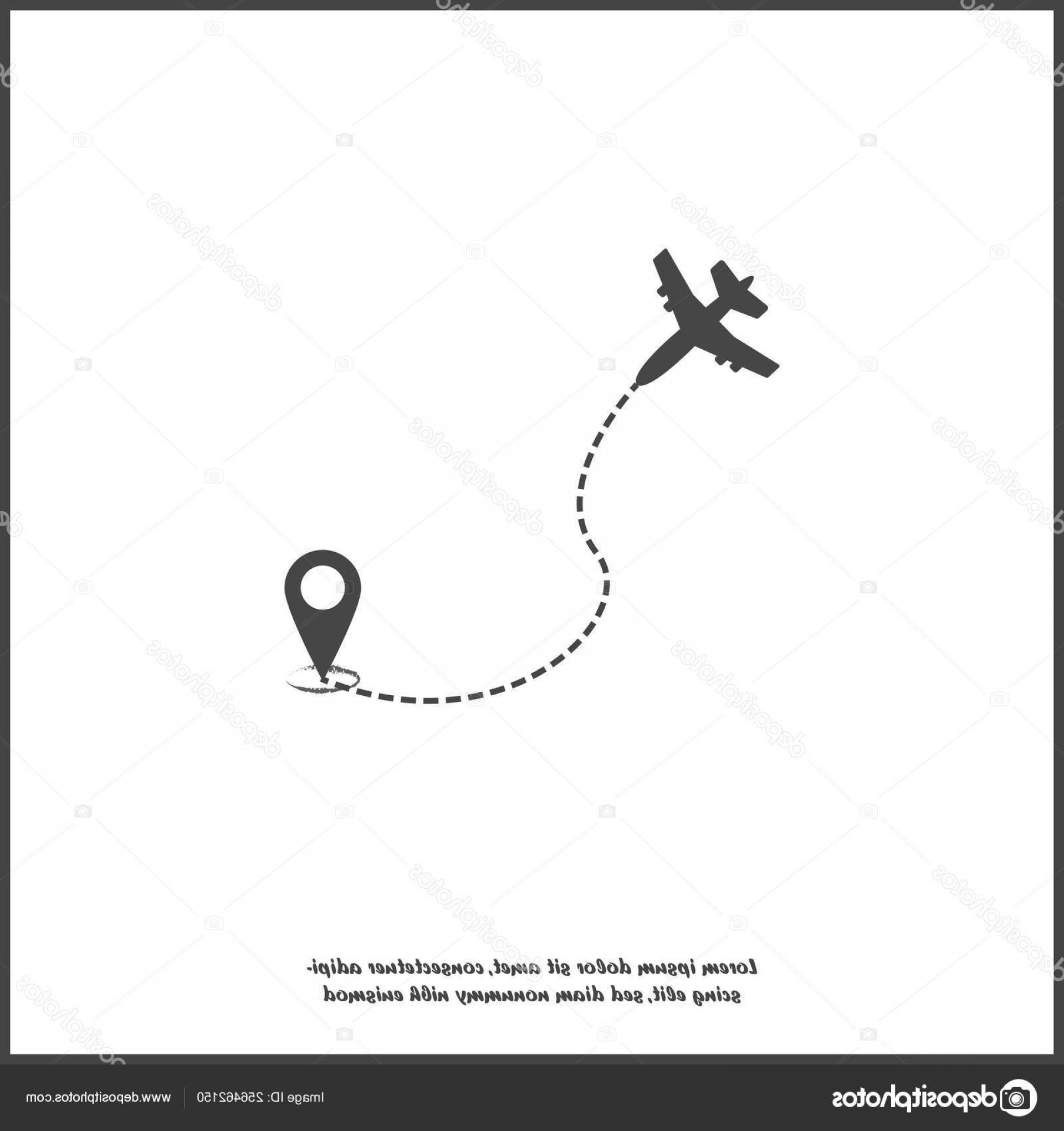 1920x2040 Stock Illustration Airplane Flight Path Vector Icon Handandbeak