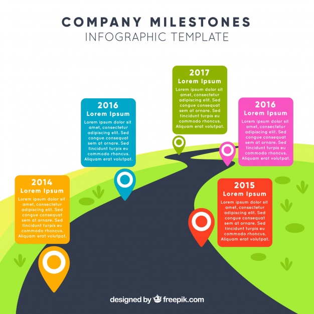 626x626 Time Line Template With Path Vector Free Download