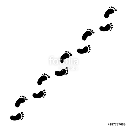 500x500 Footprint Path Vector Stock Image And Royalty Free Vector