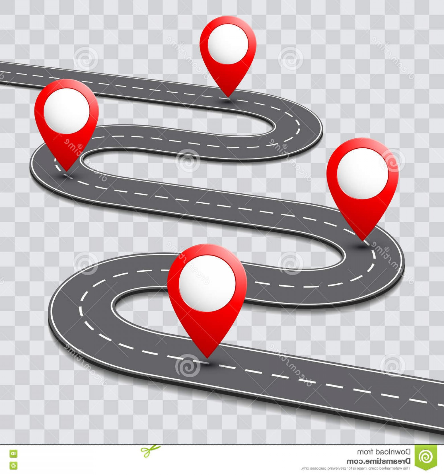 Stock Illustration Vector Pathway Road Map Gps Route Pn 1560x1668 Stock Illustration Vector Pathway Road Map Gps Route Pn