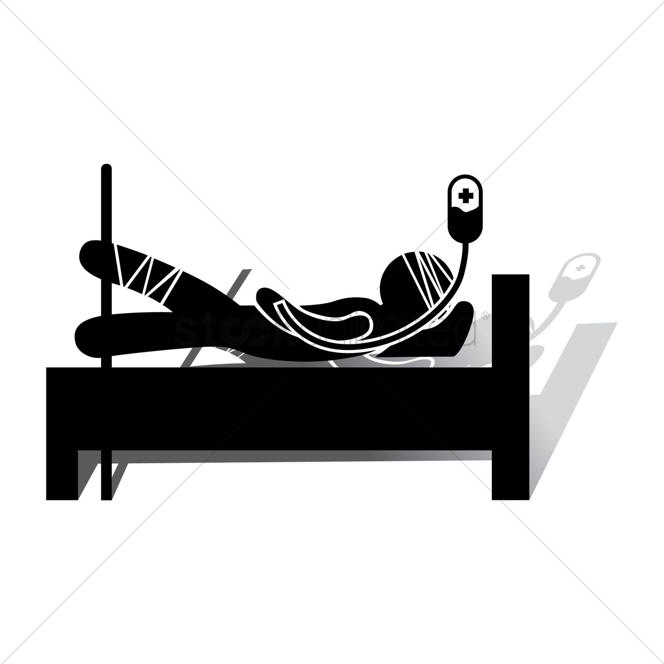 A Hospital Patient Vector Image 1300x1300 A Hospital Patient Vector Image