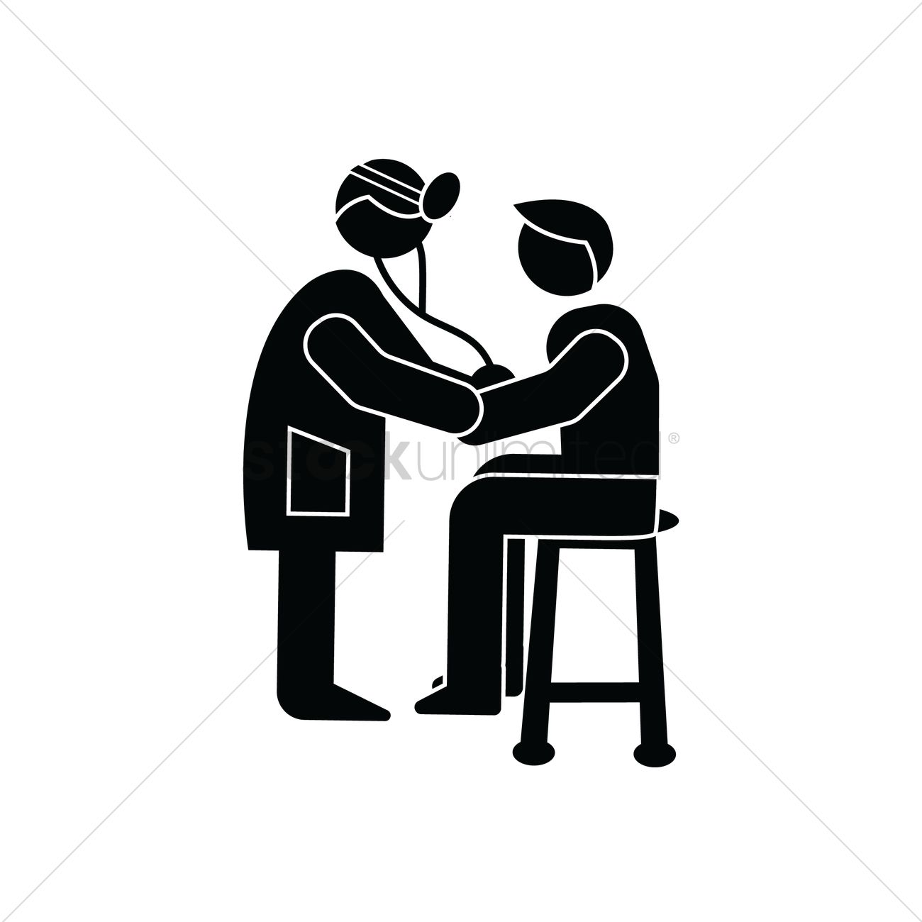 Doctor Diagnosing A Patient Vector Image 1300x1300 Doctor Diagnosing A Patient Vector Image
