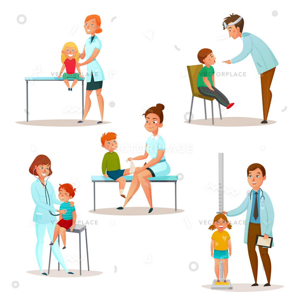 Colored Isolated Kids Visit Doctor Icon Vector Illustration 1000x1000 Colored Isolated Kids Visit Doctor Icon Vector Illustration