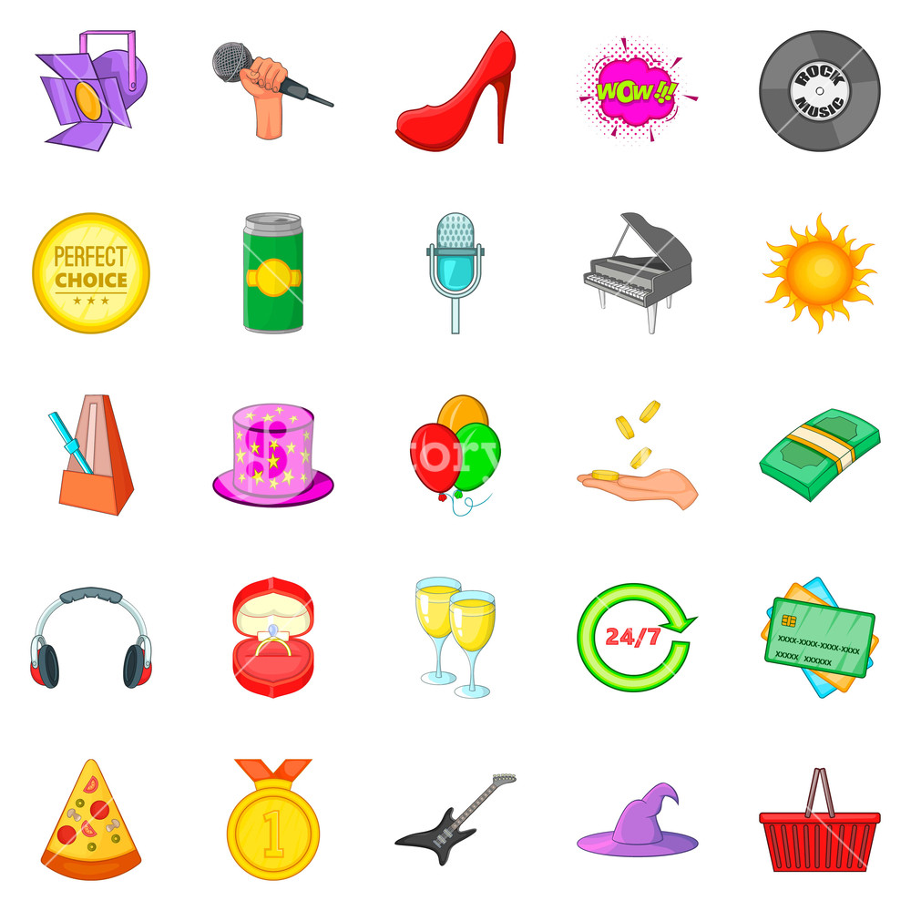 1000x1000 Restaurant Patio Icons Set Cartoon Set Of Restaurant Patio