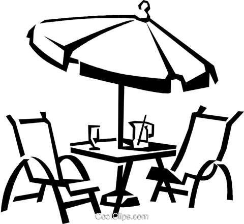 480x441 Patio Furniture Royalty Free Vector Clip Art Illustration