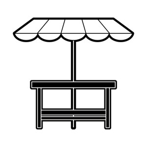 300x300 Patio Umbrellas Royalty Free Vectors