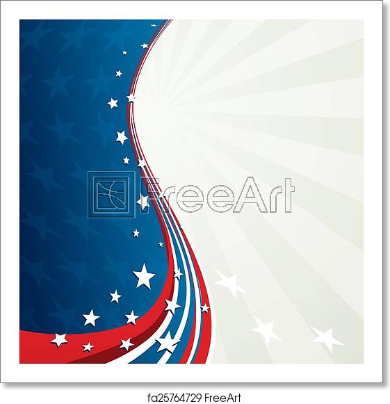 561x581 Free Art Print Of Independence Day Patriotic Background Vector