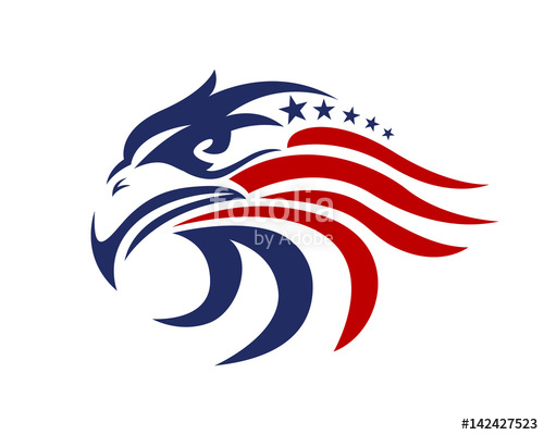 500x400 American Eagle Patriotic Logo Stock Image And Royalty Free Vector