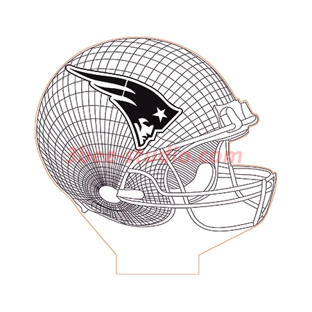 450x450 New England Patriots Nfl Helmet Illusion Lamp Plan Vector