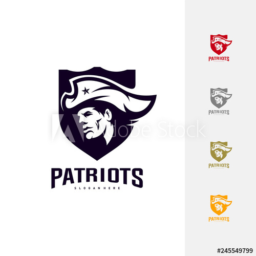 Patriots Logo Design Vector Head Patriots Logo Design Template 500x500 Patriots Logo Design Vector Head Patriots Logo Design Template