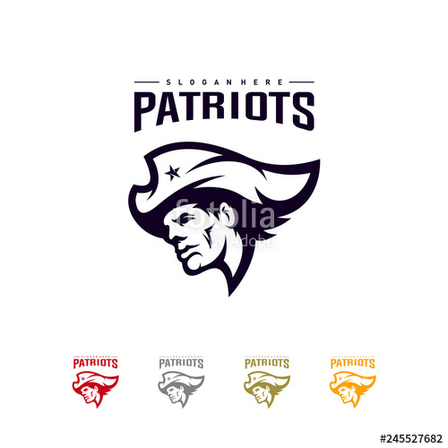 Patriots Logo Design Vector Head Patriots Logo Design Template 500x500 Patriots Logo Design Vector Head Patriots Logo Design Template
