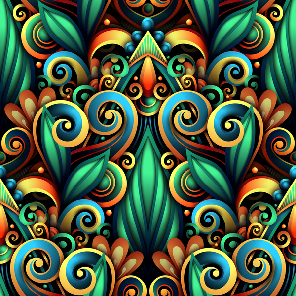 600x600 Colored Decor Pattern Design Vector Free Download