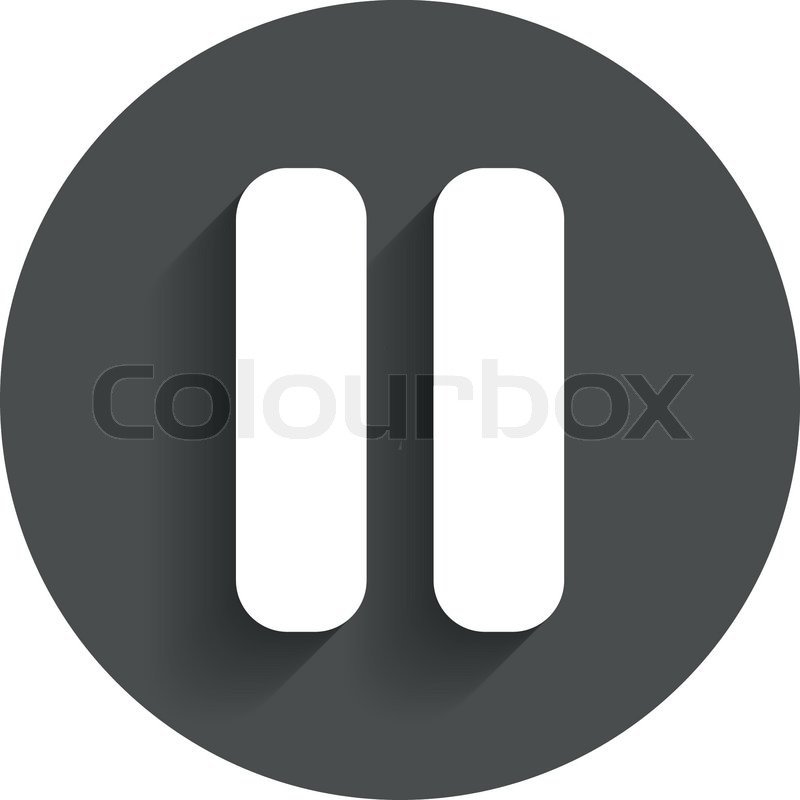 800x800 Pause Sign Icon Player Navigation Stock Vector Colourbox