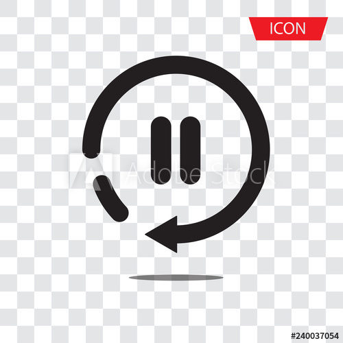 500x500 Pause Vector Iconmedia Vector Icon Isolated On Transparent