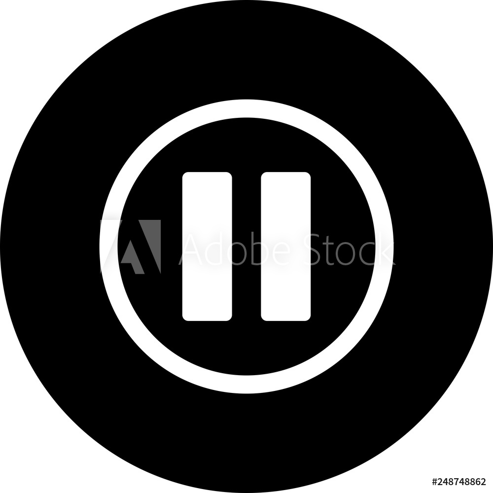 1000x1000 Photo Art Print Pause Vector Icon Europosters