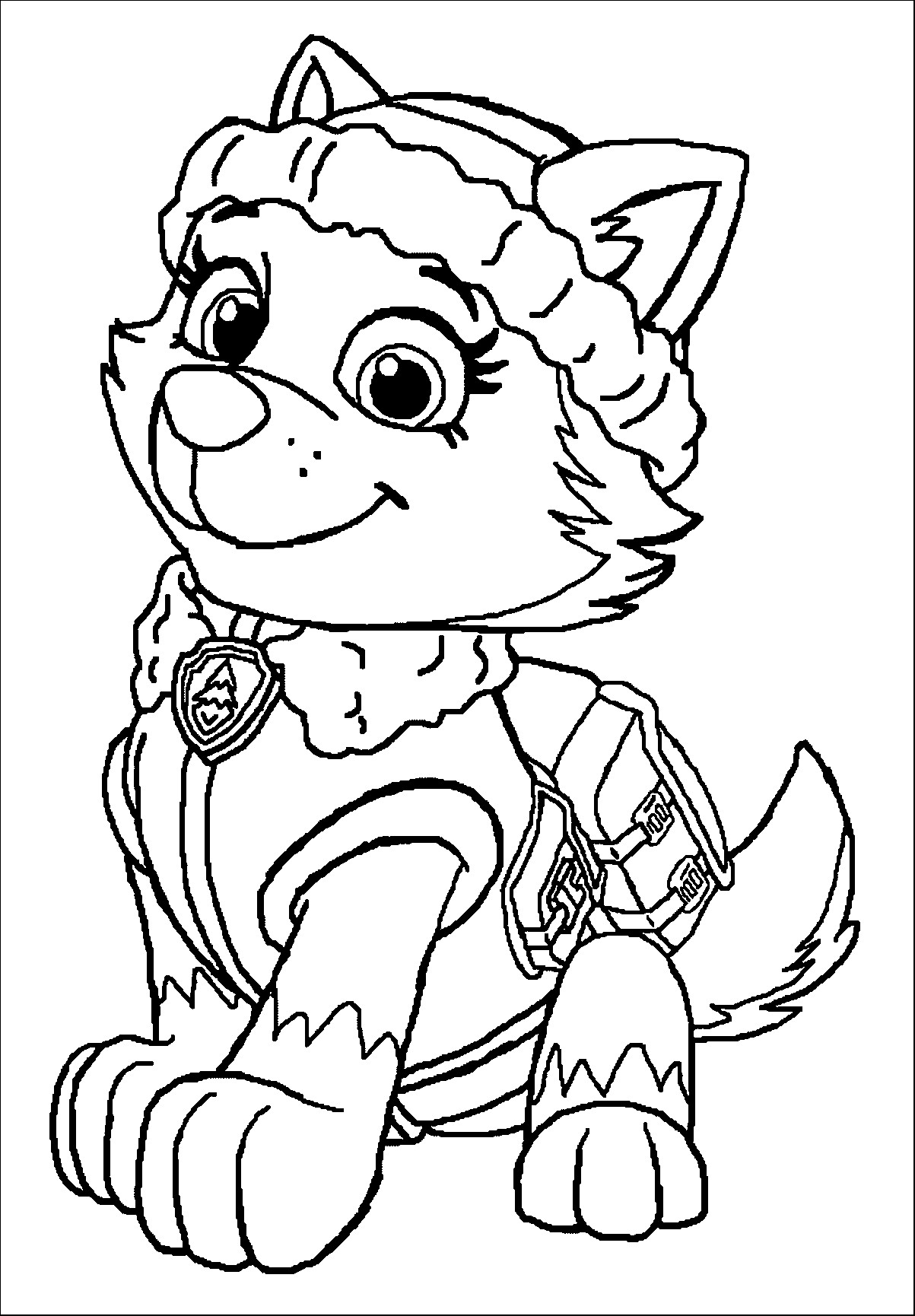 1203x1730 Print Paw Patrol Coloring Pages Ship Anchor Simple Black One Piece