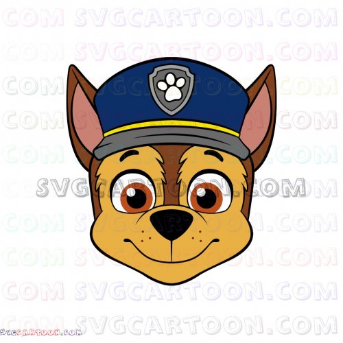 500x500 Chase Face Paw Patrol Dxf Pdf Png