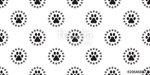 Dog Paw Seamless Pattern Vector French Bulldog Isolated Puppy Cat 500x250 Dog Paw Seamless Pattern Vector French Bulldog Isolated Puppy Cat