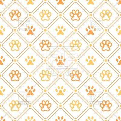 Paw Print Seamless Pattern Vector Image Of Backgrounds, Textures 400x400 Paw Print Seamless Pattern Vector Image Of Backgrounds, Textures