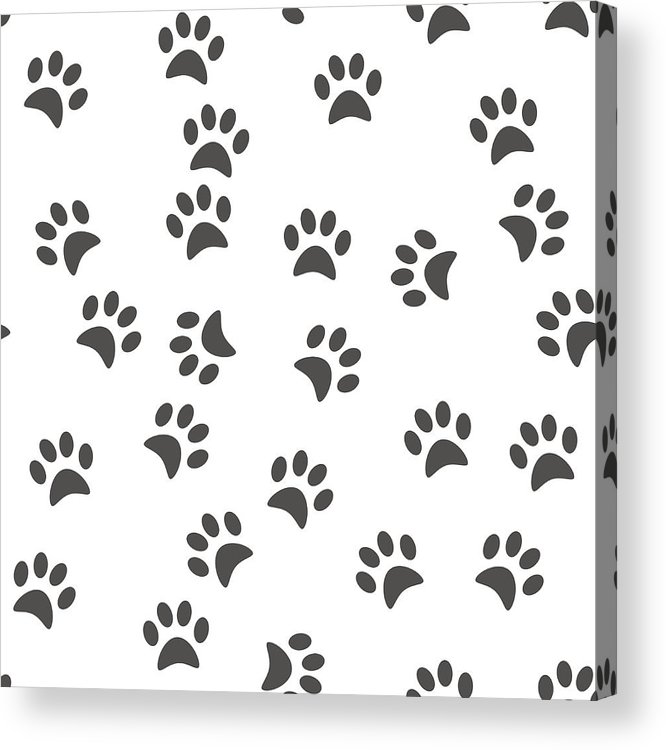 Dog's Paw Print Background Seamless Pattern Vector Illustration 666x750 Dog's Paw Print Background Seamless Pattern Vector Illustration