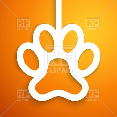 Hanging Applique Of Dog Paw Print Vector Image Of Backgrounds 400x400 Hanging Applique Of Dog Paw Print Vector Image Of Backgrounds