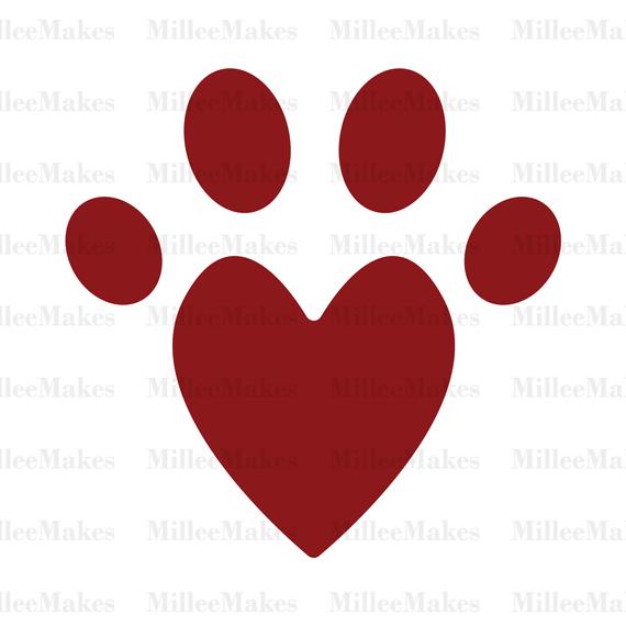 Heart Paw Print Vector Dog Clipart Htv Vinyl Etsy 570x570 Heart Paw Print Vector Dog Clipart Htv Vinyl Etsy