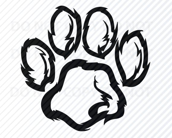 Dog Paw Print Pawprint Vector Images Clipart Etsy 570x456 Dog Paw Print Pawprint Vector Images Clipart Etsy