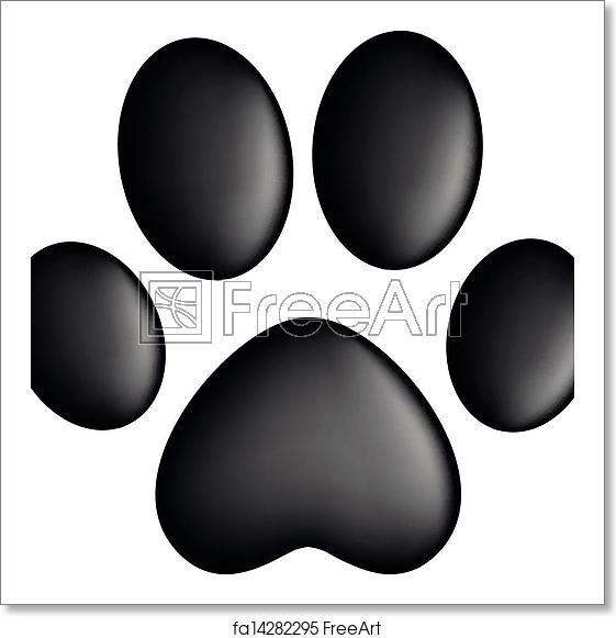 561x581 Free Art Print Of Paw Prints Vector Illustration Of Paw Prints