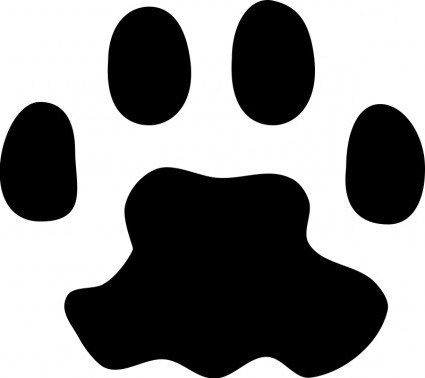 425x378 Paw Print Vector Clip Art