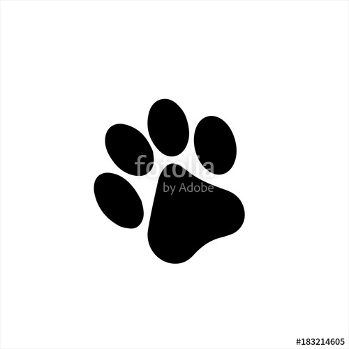 500x500 Paw Print Vector Stock Image And Royalty Free Vector