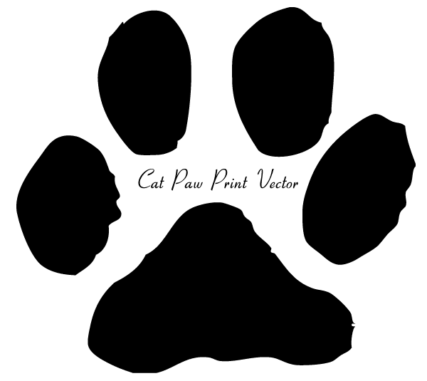 600x535 Vector Cat Paw Print Image Download Free Vector Art Free Vectors
