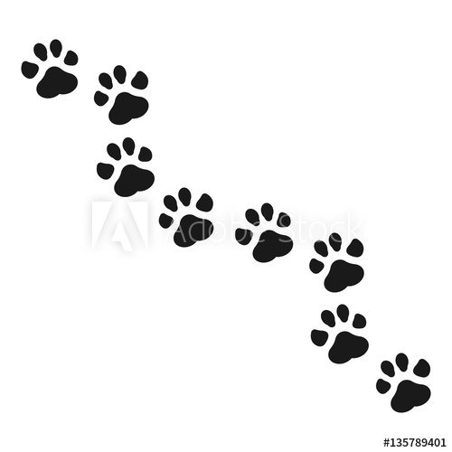 500x500 Paw Print Vector Illustration